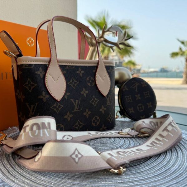 LOUIS VUITTON Monogram Neverfull BB Beige