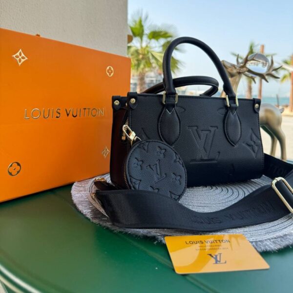 LOUIS VUITTON BLACK MONOGRAM EMPREINTE ONTHEGO